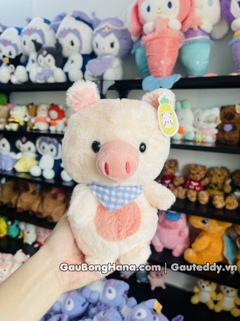 Heo Bông Đeo Yếm Caro Mini