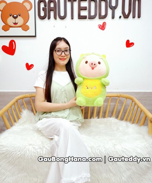 Heo Bông Cosplay Bụng Thêu Chữ