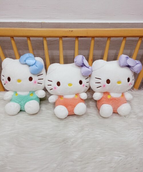 Mèo Bông Kitty Má Hồng Đính Nơ